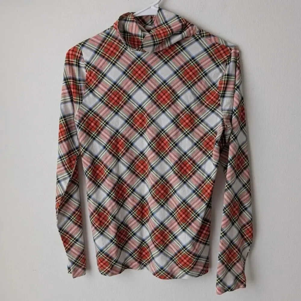 j. crew plaid top
